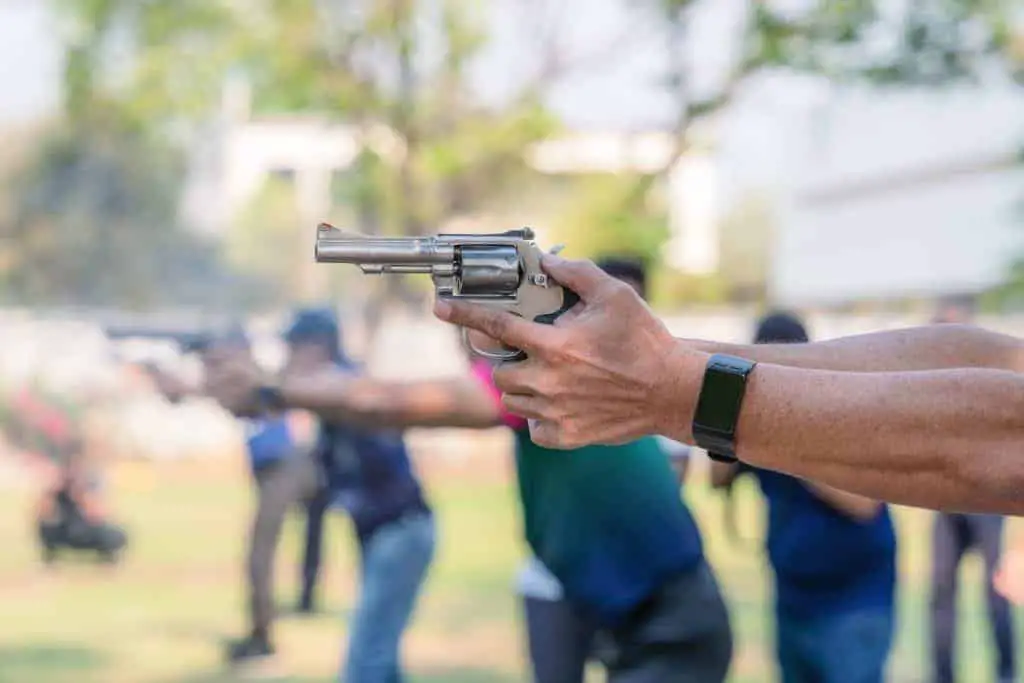 Self defense revolver target practice